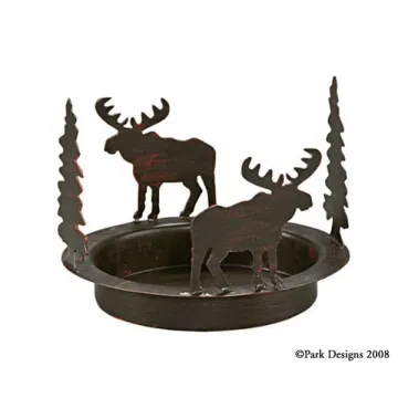 Moose and Fir Tree Cndl Pan 6.25