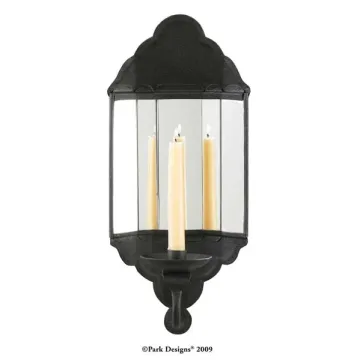 Triple Mirror Sconce Blk