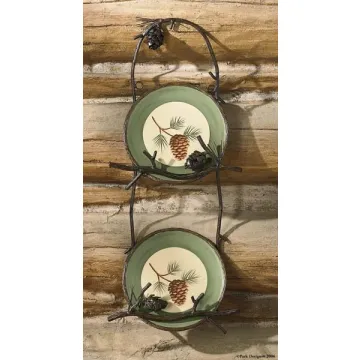 Pine Lodge Double Plate Rack
