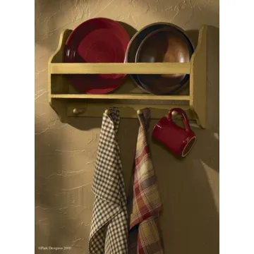 Pearwood Plate Rack W pegs