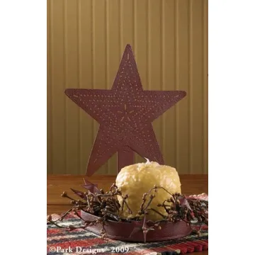 Punched Star Candle Pan Red