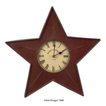 Star Metal Clock Red