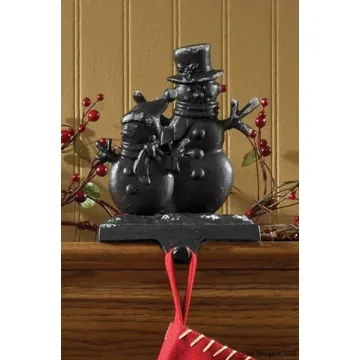 Glitter Snowmen Stocking Hngr