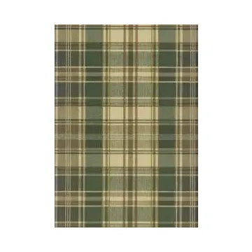 Tan and Green Plaid Wallpaper