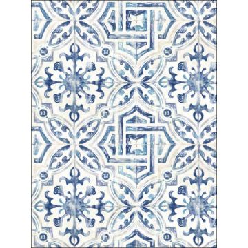Sonoma Spanish Tile Navy Wallpaper