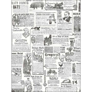 Underwood Newspaper Black Wallpaper