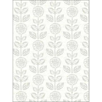 Dolly Folk Floral Taupe Wallpaper