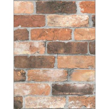 Cody Reclaimed Bricks Rust Wallpaper