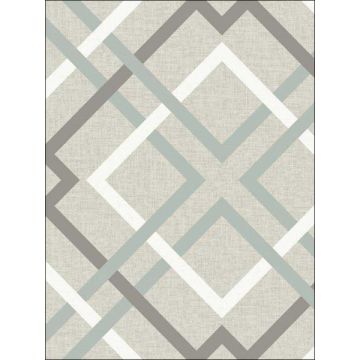 Saltire Geometric Taupe Wallpaper