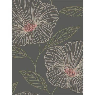 Mythic Floral Brown Wallpaper