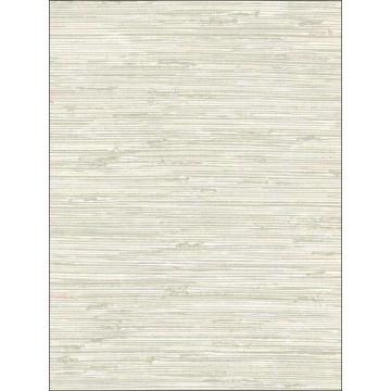 Fiber Faux Grasscloth Cream Wallpaper