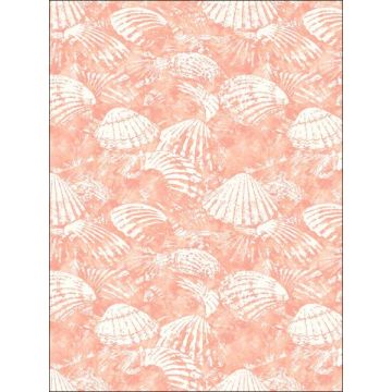Surfside Shells Coral Wallpaper