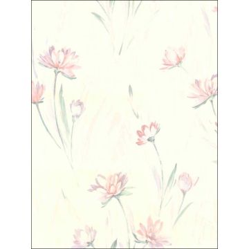 Gloria Floral Eggshell Wallpaper