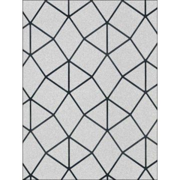 Albion Geometric Silver Wallpaper