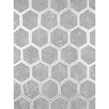 Starling Honeycomb Pewter Wallpaper