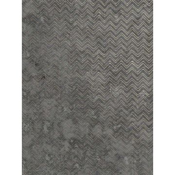 Luna Distressed Chevron Charcoal Wallpaper