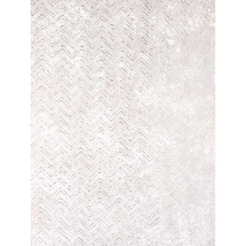 Luna Distressed Chevron Platinum Wallpaper