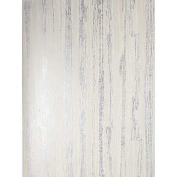 Nova Faux Wood Platinum Wallpaper
