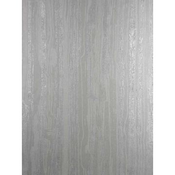 Nova Faux Wood Silver Wallpaper