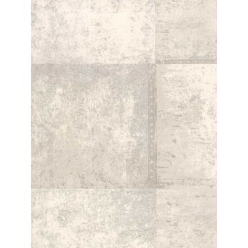 Vela Distressed Geometric Ivory Wallpaper