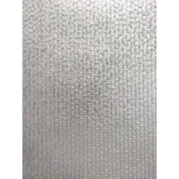 Carbon Honeycomb Geometric Silver Wallpaper
