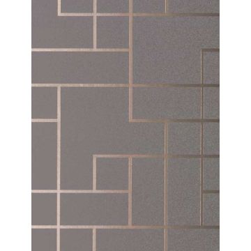 Mason Geometric Dark Grey Wallpaper