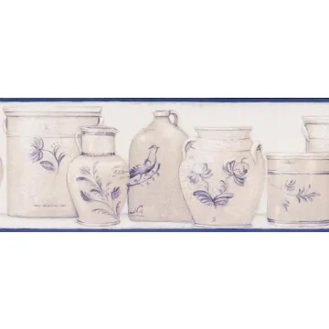 Ceramic Dishes Wallpaper Border