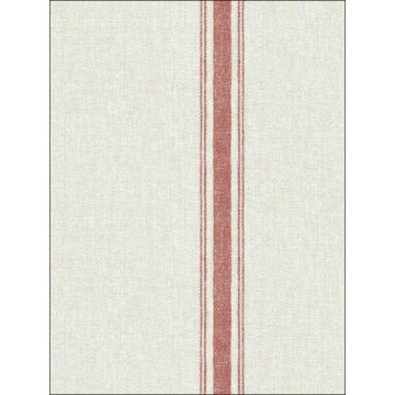 Linette Fabric Stripe Burnt Sienna Wallpaper