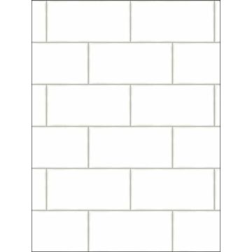 Freedom Subway Tile Off White Wallpaper