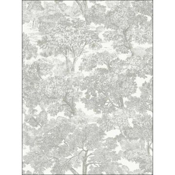 Spinney Toile Grey Wallpaper