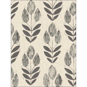 Garland Block Tulip Black Wallpaper