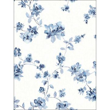 Cyrus Floral Blue Wallpaper