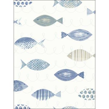 Key West Fish Blue Wallpaper