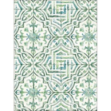 Sonoma Beach Tile Green Wallpaper