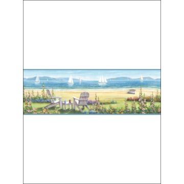 Barnstable Seaside Portrait Blue Border