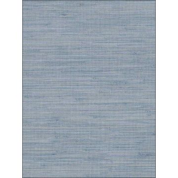 Waverly Faux Grasscloth Blue Wallpaper