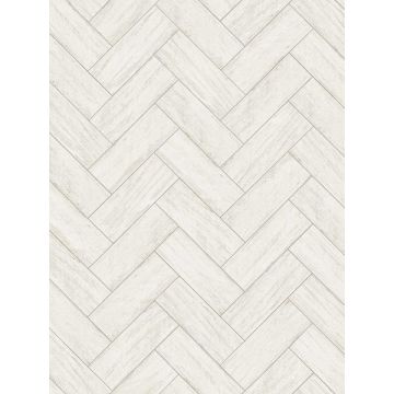 Kaliko Wood Herring White Wallpaper