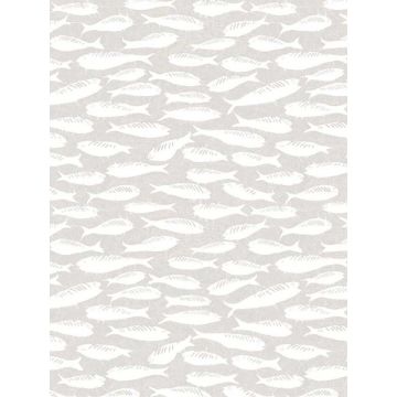Nunkie Sardine Light Grey Wallpaper