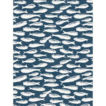 Nunkie Sardine Navy Wallpaper