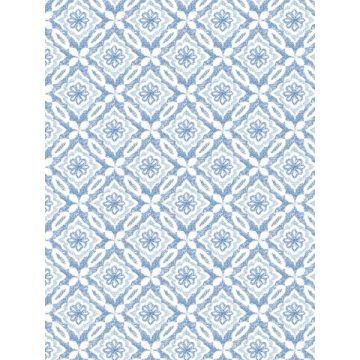 Hugson Quilted Damask Blue Wallpaper