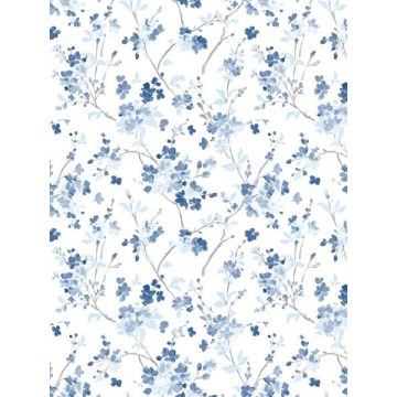 Glinda Floral Trail Navy Wallpaper
