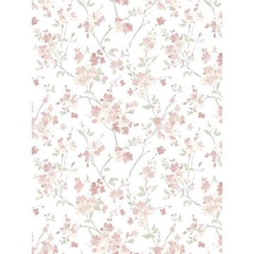 Glinda Floral Trail Rose Wallpaper