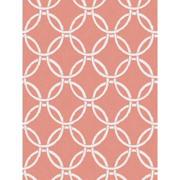 Quelala Ring Ogee Coral Wallpaper