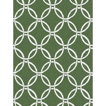 Quelala Ring Ogee Green Wallpaper