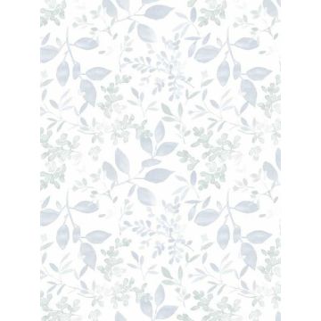 Tinker Woodland Botanical Light Blue Wallpaper