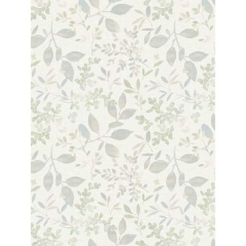 Tinker Woodland Botanical Teal Wallpaper