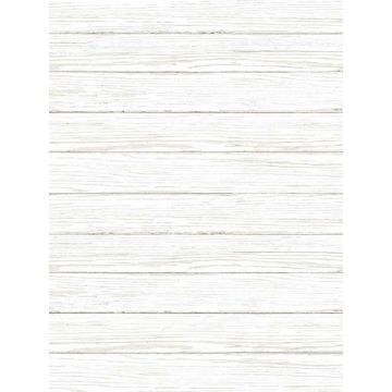 Ozma Wood Plank White Wallpaper