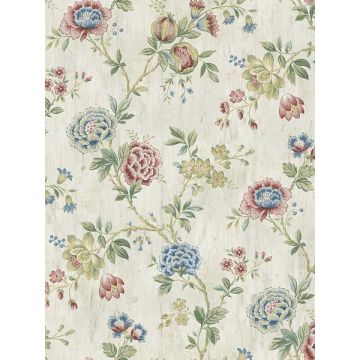 Chrysanthemum Jacobean Multicolor Wallpaper