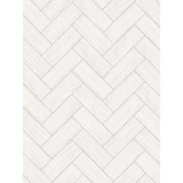 Kaliko Wood Herring White Wallpaper