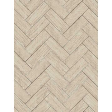 Kaliko Wood Herring Taupe Wallpaper